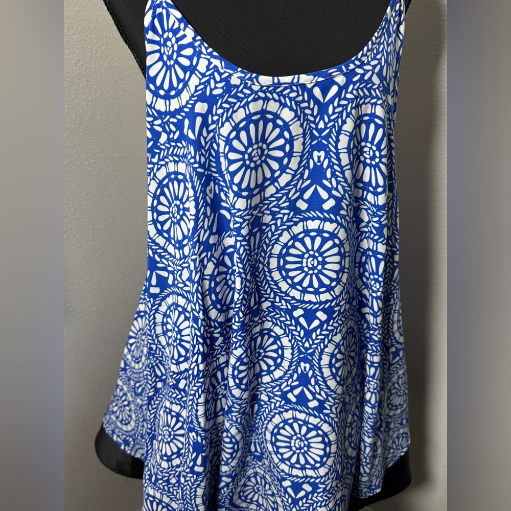 Show Me Your MuMu Blue and White Patterned Mikonos dress. Beautiful!!